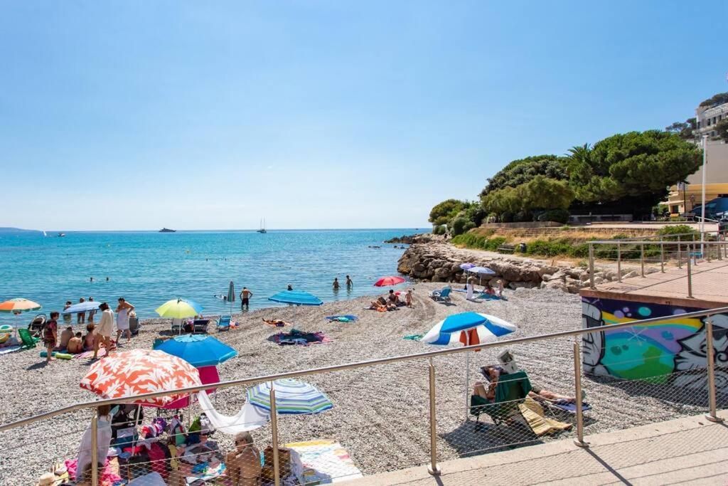 La Perle 2 P Terrasse Vue Mer 1Min Plage Clim Roquebrune-Cap-Martin Dış mekan fotoğraf