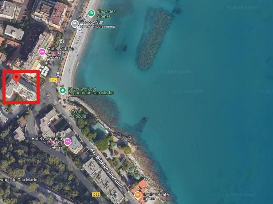 La Perle 2 P Terrasse Vue Mer 1Min Plage Clim Roquebrune-Cap-Martin Dış mekan fotoğraf